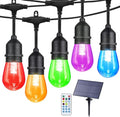 Auroraworld 48FT Solar RGB Outdoor String Lights, Dimmable Waterproof LED Patio by Auroraworld