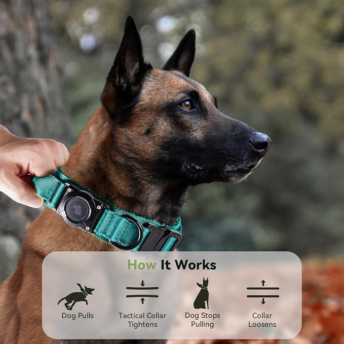 2026 Upgrade Waterproof AirTag Dog Collar, Military Tactical Dog Collar - Image 6