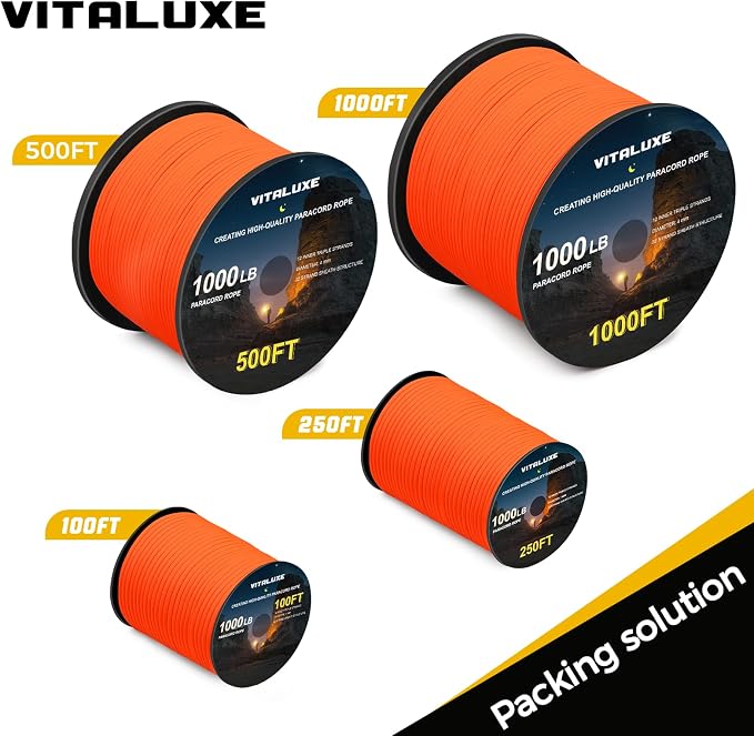 1000lb Paracord Rope, 4mm 12 Triple Strands Paracord, Heavy Duty Tactical - Image 6
