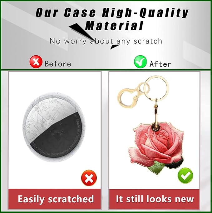 BORKUANA Leather Keychain Holder Case Compatible - Image 4