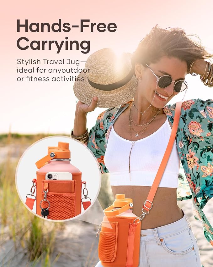 BUZIO 64oz Insulated Water Bottle, Stainless Steel Water Flask - Image 3