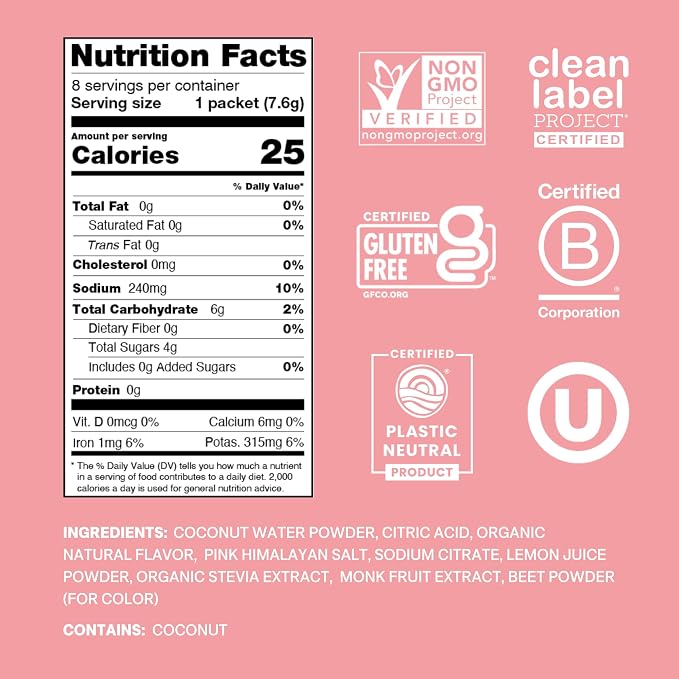 Cure Hydration Plant-Based Electrolyte Drink Mix | No Added Sugar | Dehydration - Image 2