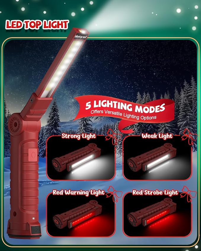 Coquimbo Tool Gifts for Men Dad, Rechargeable Flashlight LED Work Lights Grill - Image 7