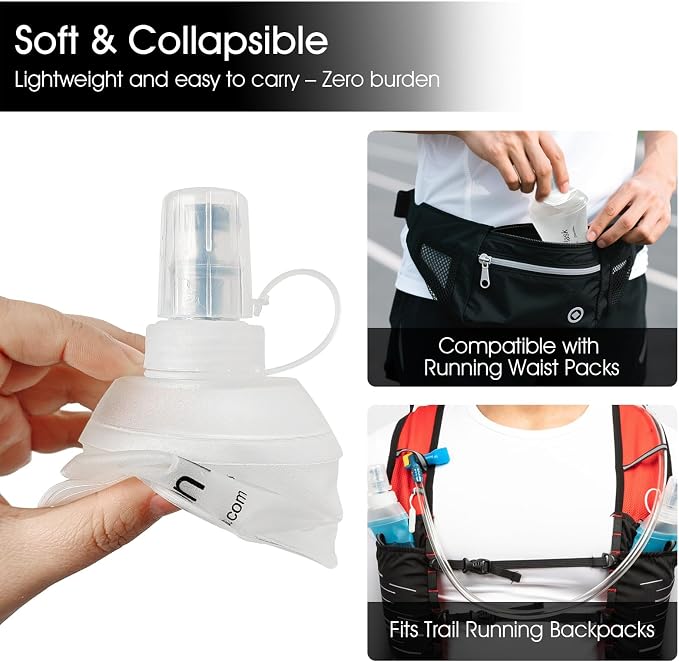 GYGYL Soft Flask, TPU Collapsible Soft Water Bottle - Image 4