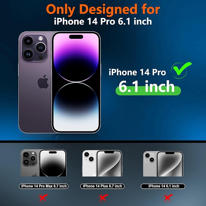 SPIDERCASE Only Designed for iPhone 14 Pro Case Waterproof, Built-in Lens & - Image 2