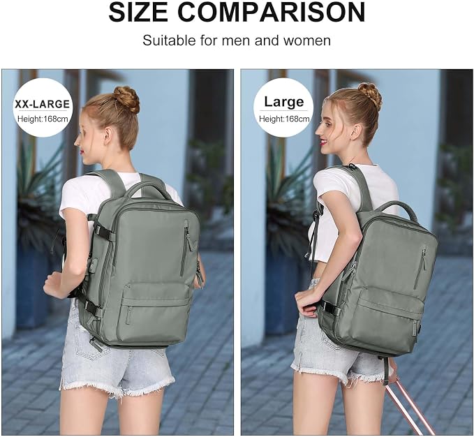 WONHOX Large Travel Backpack Carry on Flight Approved Laptop Work Business - Image 3