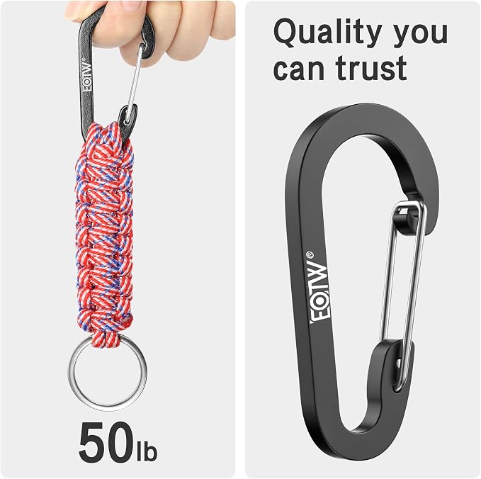 EOTW Paracord Keychain for Men Women Paracord Carabiner Backpack Keychain - Image 7