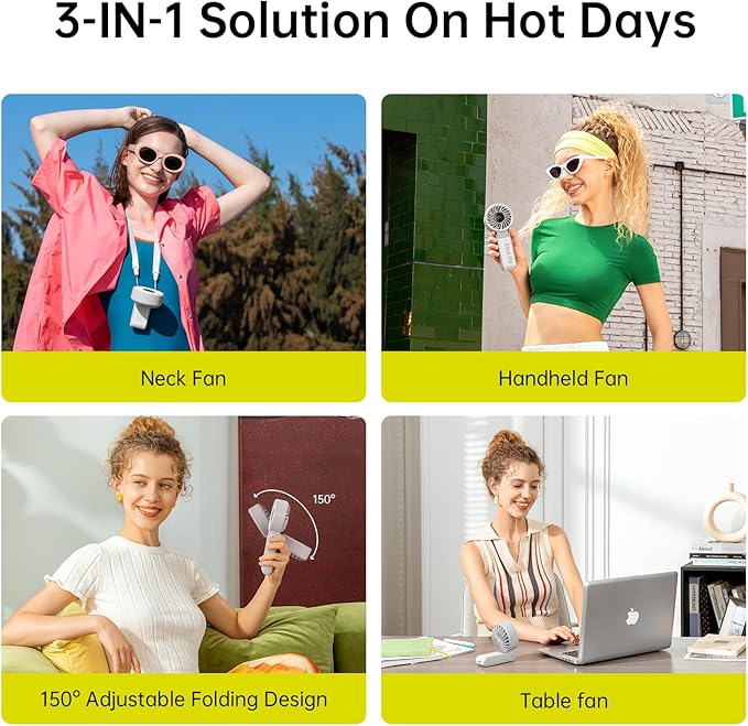 JISULIFE Handheld Fan Life7 – Ultimate Flexibility: Wide & Strong Airflow - Image 2