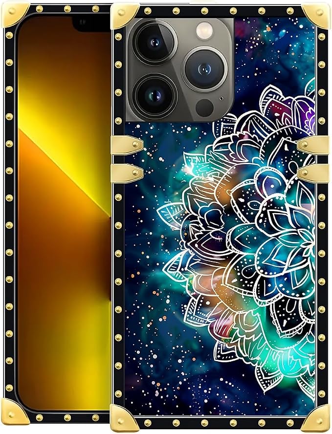 Compatible with iPhone 13 Pro Max Case, Starry Sky Colourful Mandala Luxury by Unknown