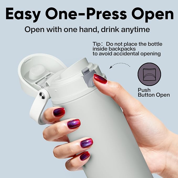 Insulated Water Bottle with Straw - Image 5