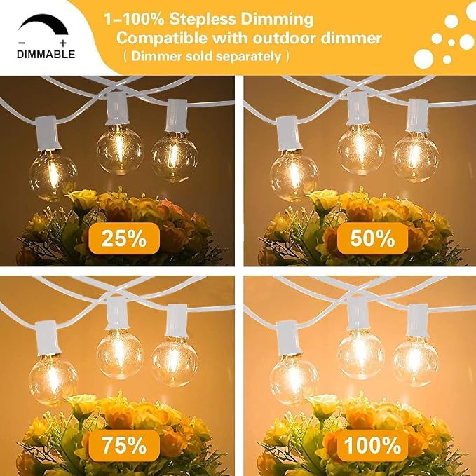 SUNTHIN White String Lights, 97FT White Outdoor Lights - Image 5