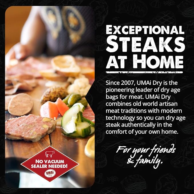 UMAi Dry Aging Bag for Steaks, Dry Age Bags for Meat, Ribeye & Striploin Steak - Image 4