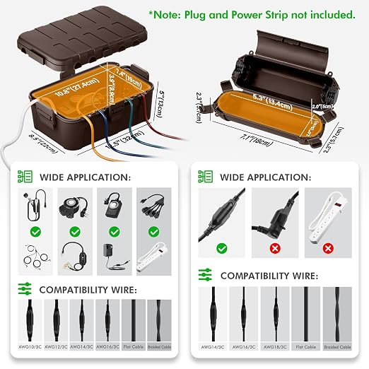RESTMO 5-Piece Outdoor Waterproof Electrical Box Set – 12.5" x 8.5" x 5" Large - Image 2