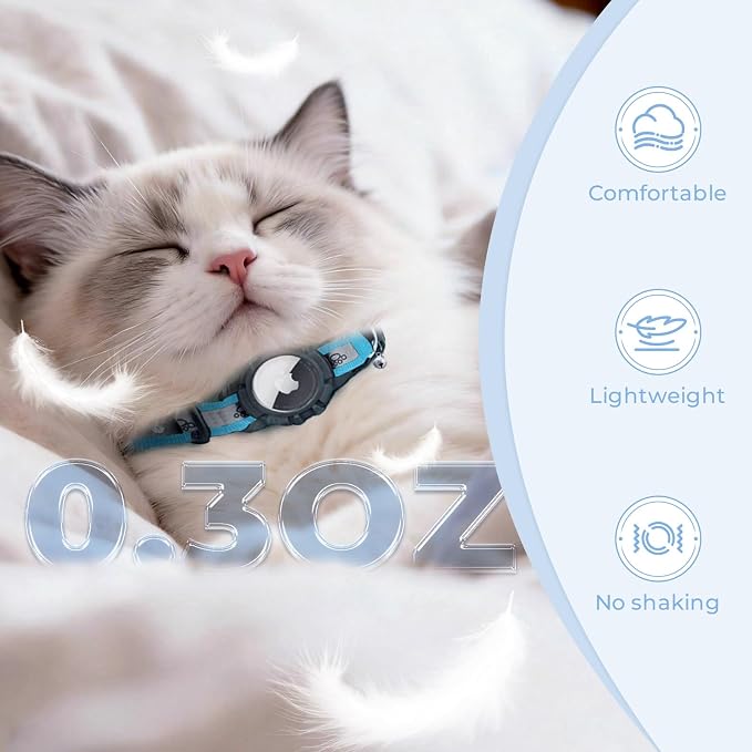 Breakaway AirTag Cat Collar, Reflective Cat Tracker Collar - Image 4