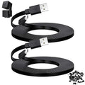 2-Pack 30 ft Cable for WYZE Cam Pan V3 Outdoor Camera, Micro USB 90 Degree by YEAOI