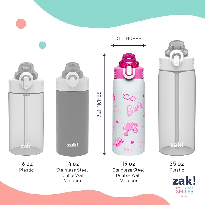 Zak Designs Barbie Sage Kids Water Bottle - Image 9