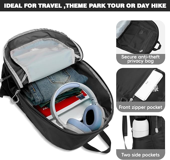 Seektop 20L Ultra Lightweight Small Hiking Backpack, Water-Resistant Packable - Image 6