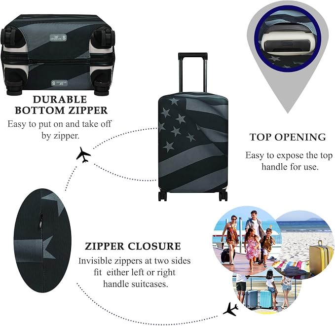 Explore Land Travel Luggage Cover Suitcase Protector Fits 23-26 Inch Case - Image 3