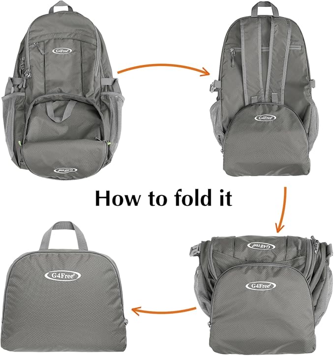 G4Free 40L Lightweight Packable Hiking Backpack, Waterproof Travel Daypack - Image 6