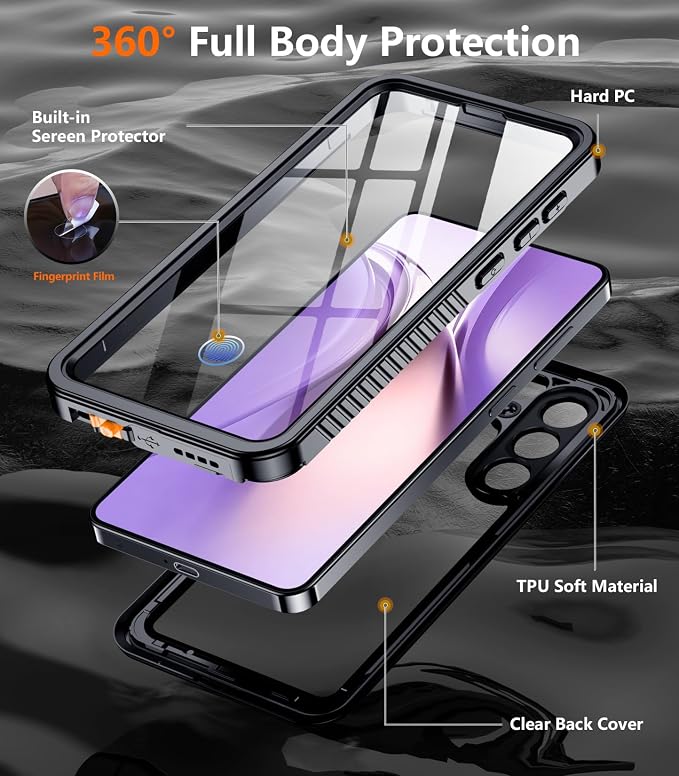 Temdan Designed for Samsung Galaxy S26 Case Waterproof, Built-in Lens & Screen - Image 4