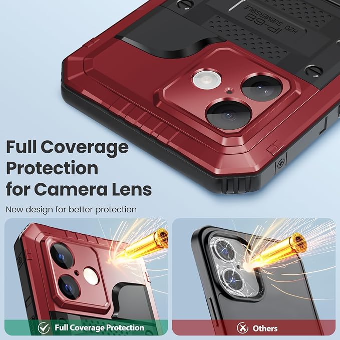 Mitywah Waterproof Case for iPhone 17, Rugged Metal Case - Image 6