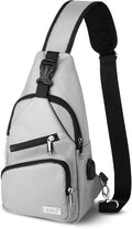 AMJ Crossbody Sling Bag Men Women, Casual Shoulder Backpack, Chest Daypack by AMJ