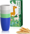 Homienly Drinking Glasses & Everyday Kids Tumblers Wheat Straw Cups 4-Pack Set by HOMIENLY