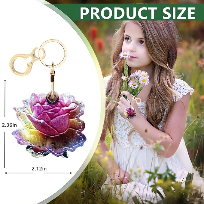 Leather Keychain Holder Case Compatible - Image 2