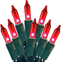 HISHINY Christmas Lights 100 Count Red Christmas Tree String Lights by HISHINY