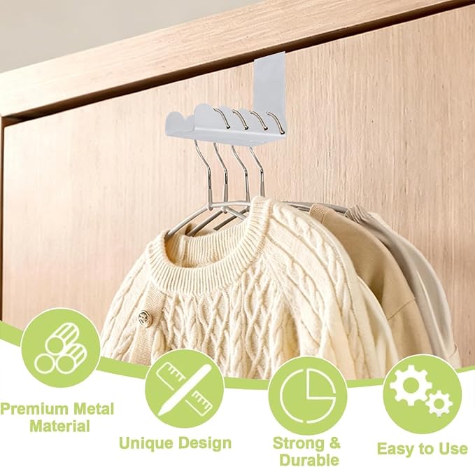 Double-Sided Over Door Coat Rack - Image 3