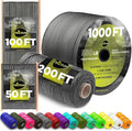 TECEUM 5/32" Paracord Rope 1000 – 1000ft / 200ft / 100ft / 50ft – Tactical by TECEUM