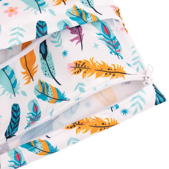 babygoal Wet Dry Bags for Baby Cloth Diapers, Washable Travel Bags, Gym Bag for - Image 5