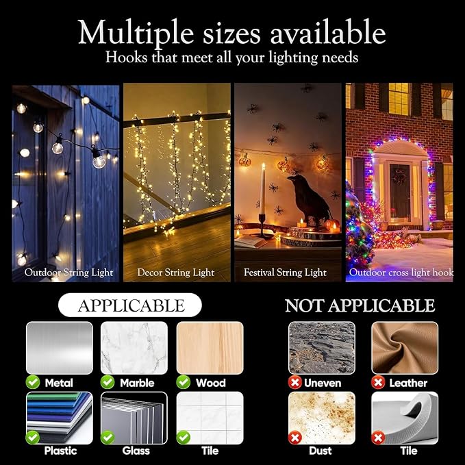Hooks for Outdoor String Lights Clips: Heavy Duty Cable Clips - Image 7