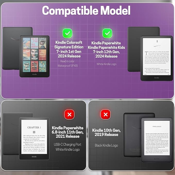 TNP Stand Case with Strap for Kindle Paperwhite 12th Gen 2024 / Kindle - Image 2