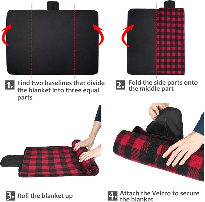 Tirrinia Large Waterproof Outdoor Blanket, Soft Warm Windproof Stadium Blanket - Image 8