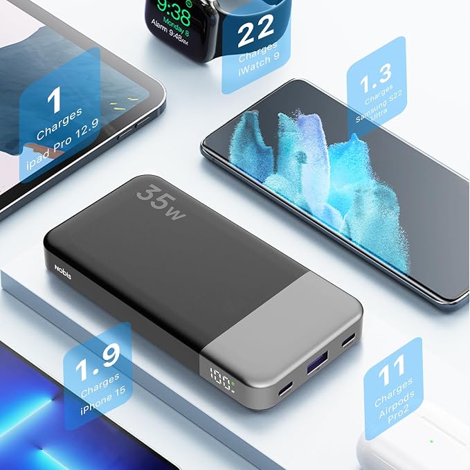NOBIS Portable Charger, 10000mAh Power Bank Fast Charging, Battery Pack - Image 7
