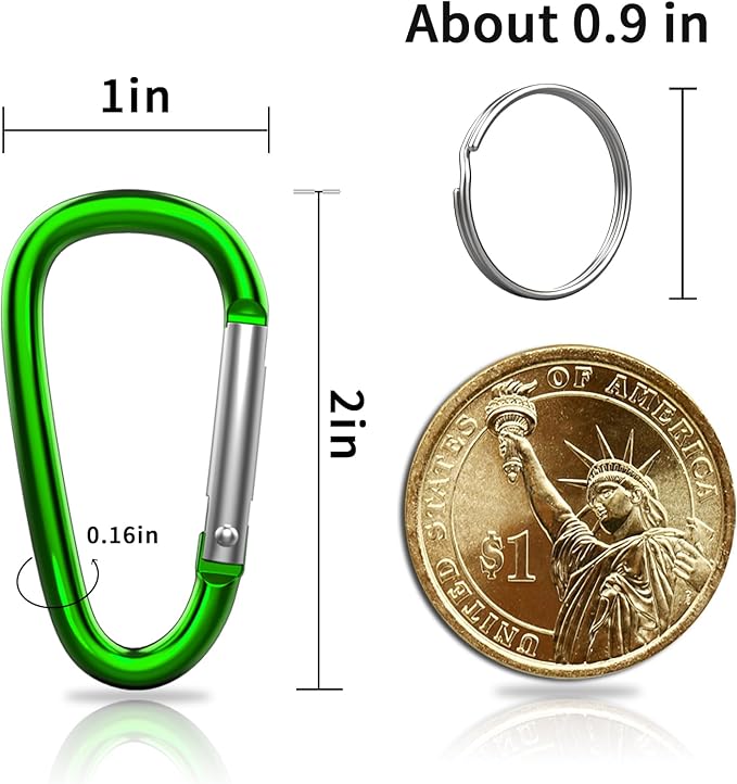 30PCS Aluminum Carabiner Clips - Image 2