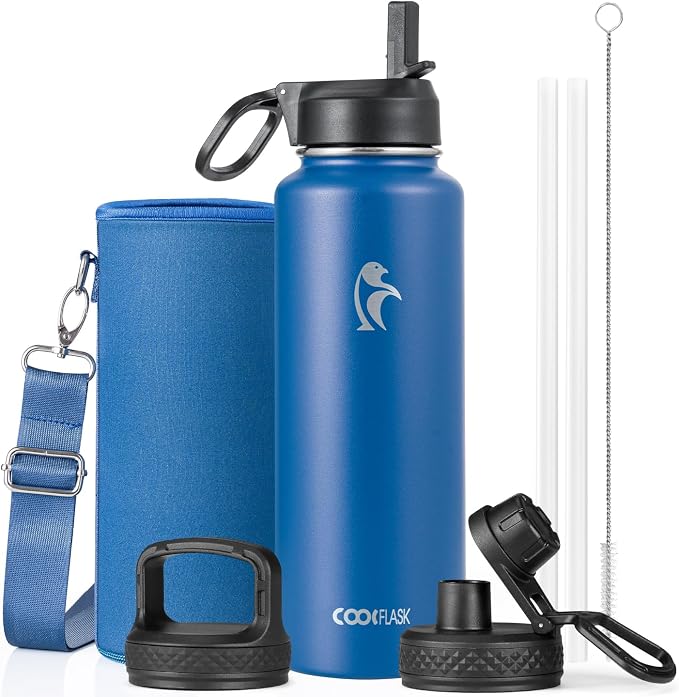Coolflask Water Bottle 40 oz Insulated by Coolflask