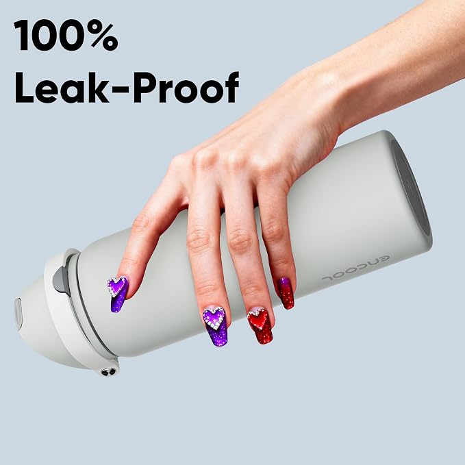 Insulated Water Bottle with Straw - Image 6