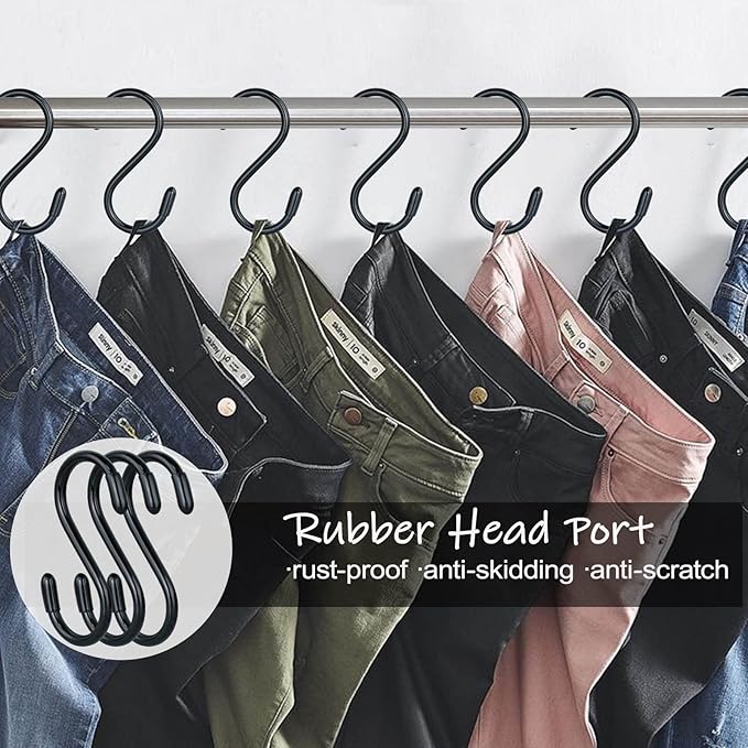 DINGEE 20 Pack Rubber Coated S Hooks - Image 3