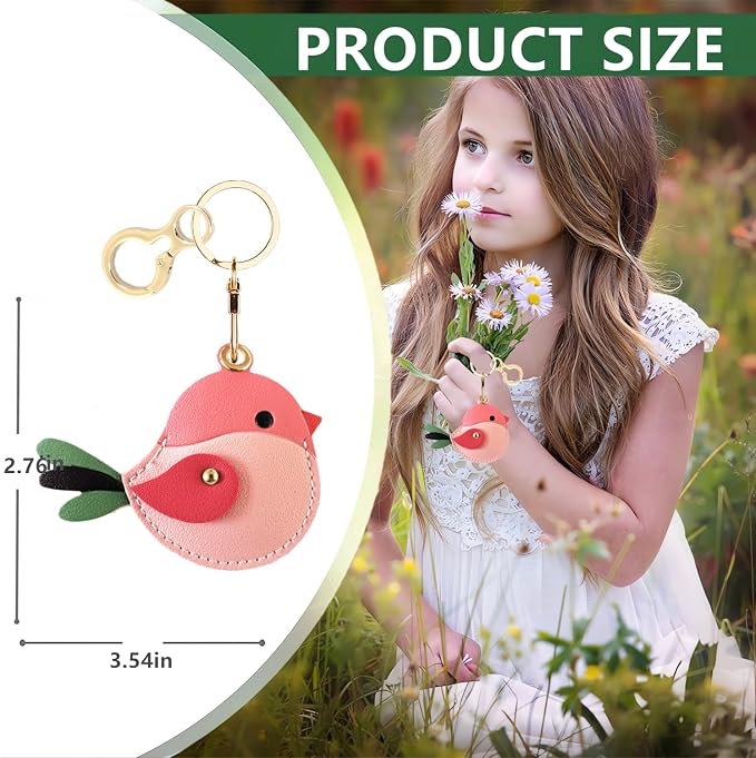 BORKUANA Leather Keychain Holder Case Compatible - Image 2