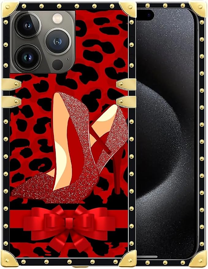 Compatible with iPhone 16 Pro Max Case, Elegant High Heels Luxury Golden by Unknown