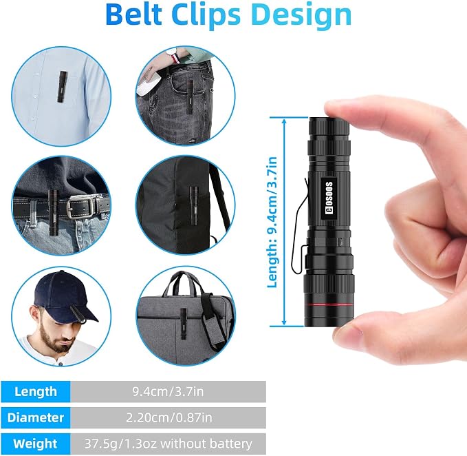 COSOOS 3 Mini LED Tactical Flashlights - Image 7