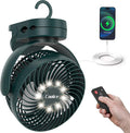 Camping Fan with Remote Control - 12000mAh Rechargeable Battery Powered Fan by Coolice