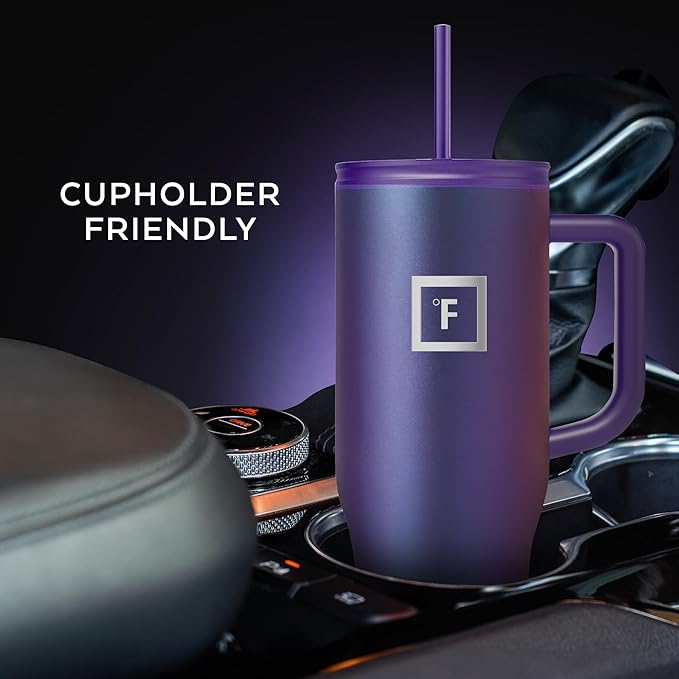 IRON °FLASK Co-Pilot Insulated Mug w/Straw & Flip Cap Lids - Image 6