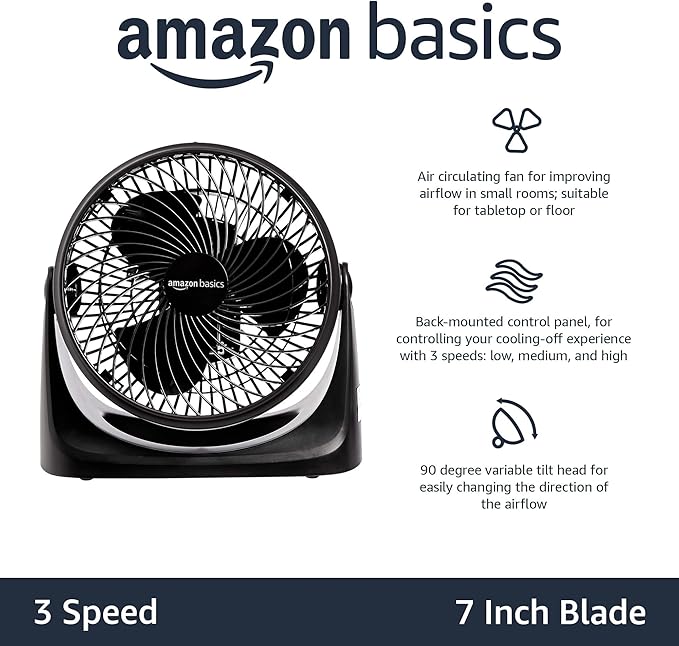 Amazon Basics Air Circulator Desk Fan - Image 2