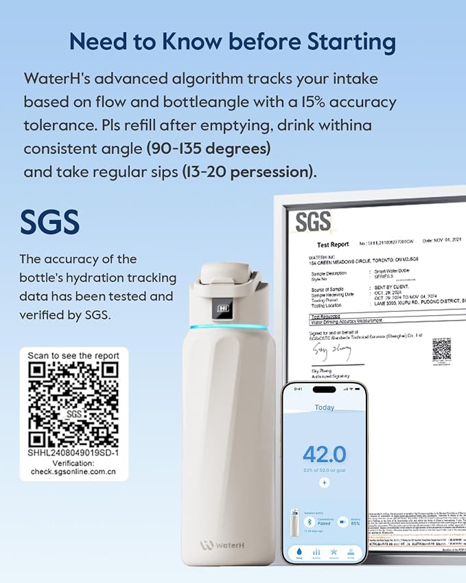 BOOST Smart Water Bottle with Reminder & Tracker, Double Wall Vacuum Insulated - Image 8