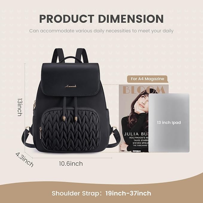 LOVEVOOK Mini Backpack for Women, Small Backpack Purse for Travel Work Cute - Image 4