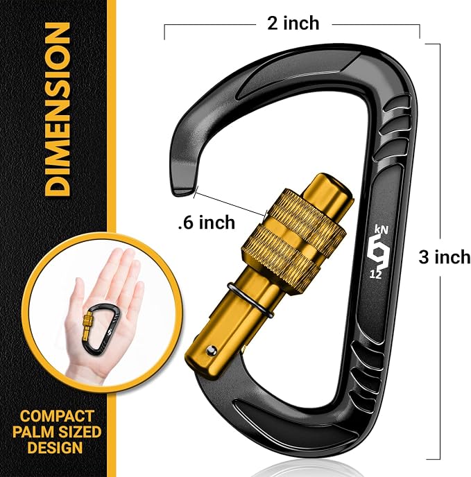 Rhino Produxs 12kN Heavy Duty Carabiner Clips, - Image 2