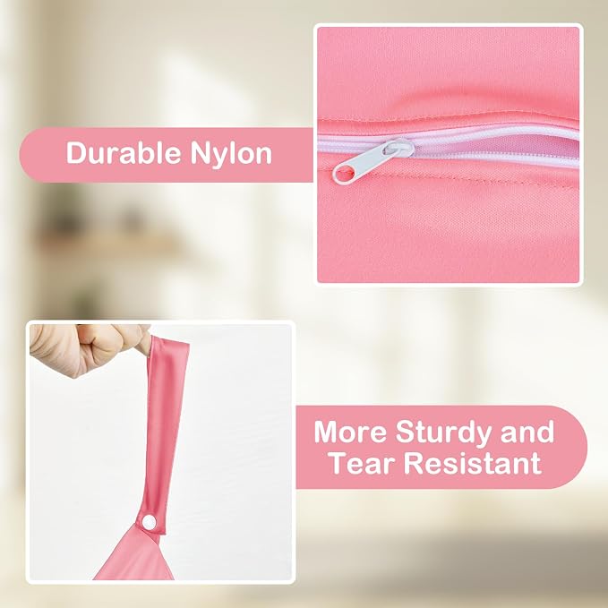 2 Pcs Large Travel Laundry Bag Waterproof Wet Dry Bag Washable Dirty Clothes Bag - Image 7